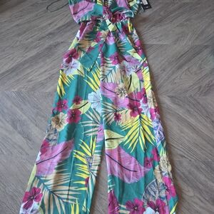 Fashion Nova Colorful Tropical Jumpsuit